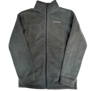 Columbia Charcoal Grey Warm Cozy Comfortable Fleece Jacket Youth Size XL 18/20